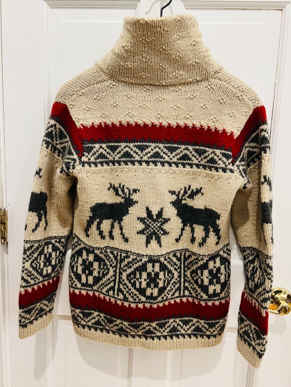 Vintage Lauren Ralph Lauren Hand Knit Wool Sweater Cardigan Size P/P - Picture 11 of 16